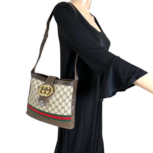 Gucci Vintage Monogram Sherry Line Shoulder Bag - Picture 3 of 7